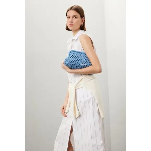 Loeffler Randall Trudie Frame Clutch with Minor Defect and Strap Damage - Picture 2 of 16